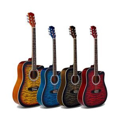 Flame Decal akustinė gitara pradedantiesiems