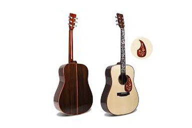 Raudonmedžio akustinė gitara